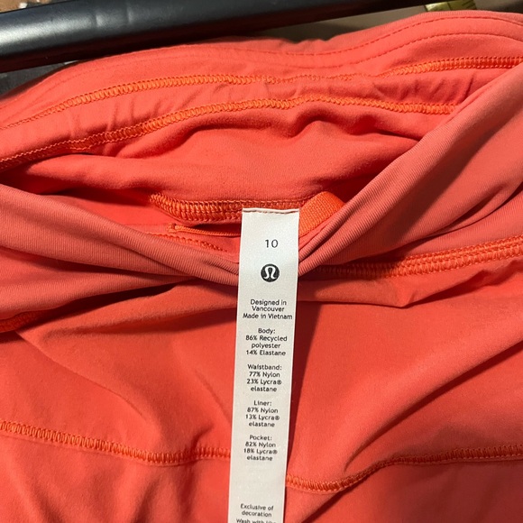 Lululemon Athletica Coral Skort 10 Tall - Picture 2 of 3